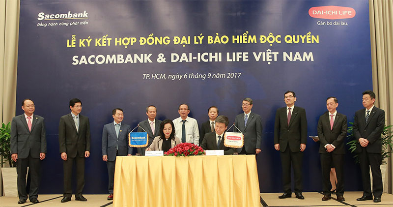 ngân hàng Sacombank hợp tác Daiichilife